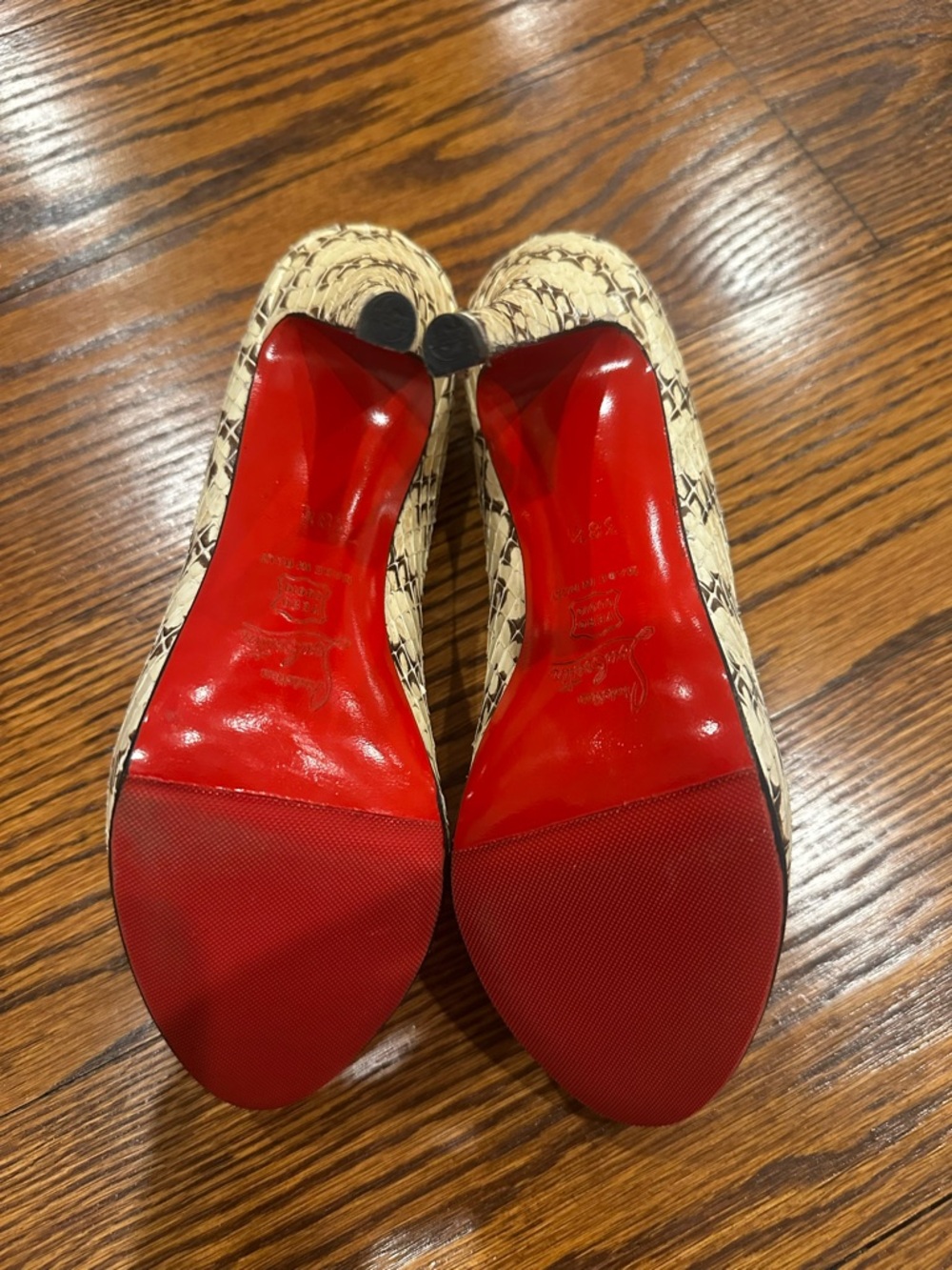 Christian Louboutin Snakeskin Platform Pump